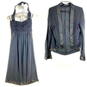 Vintage Chanel Dress w/ Cover Up Jacket Womens 6